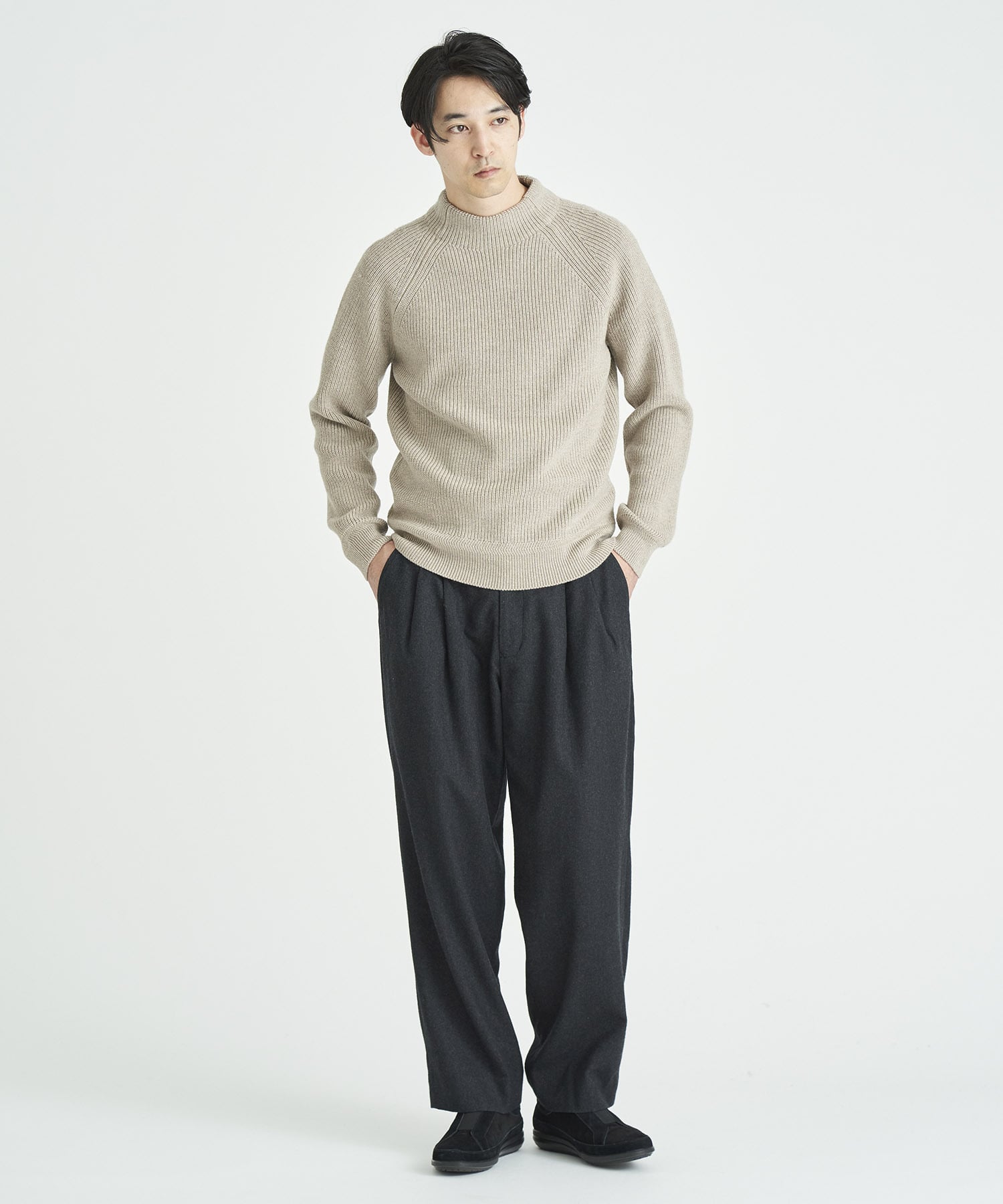 ESTNATION / 畔モックネックウールニット＜ZEGNA BARUFFA＞｜ESTNATION